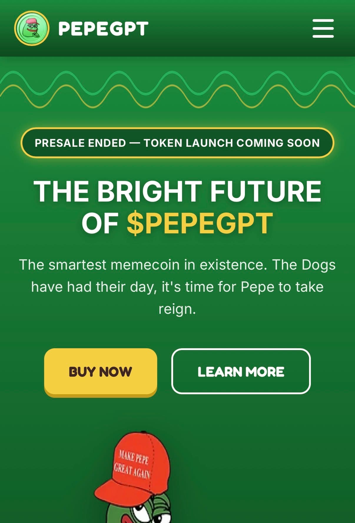 PEPEGPT — live product screenshot
